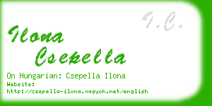 ilona csepella business card